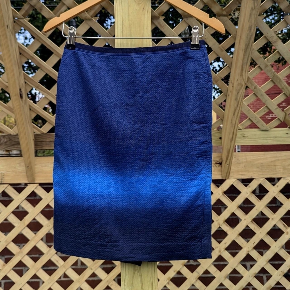 Ann Taylor Loft Petites Blue Ombre Pencil Skirt